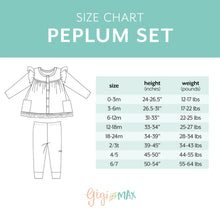 Load image into Gallery viewer, GiGi & Max Peplum Set