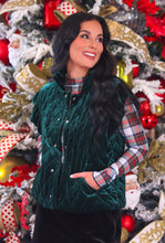 Load image into Gallery viewer, Velvet Quilted Ruffle Vest