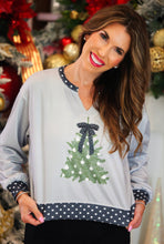 Load image into Gallery viewer, Polka Dot Tree Bow Pullover