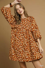 Load image into Gallery viewer, The Corduroy Floral Dress