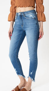 KanCan High Rise Fray Skinny Jean (Medium)