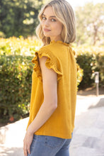 Load image into Gallery viewer, The Patton Suede Ruffle Top

