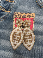 Load image into Gallery viewer, The Football Beaded Earring
