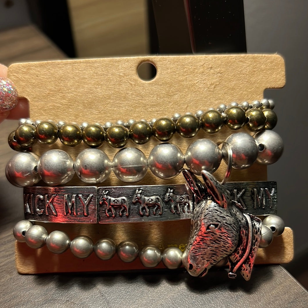 Kick My A$$ Bracelet Stack