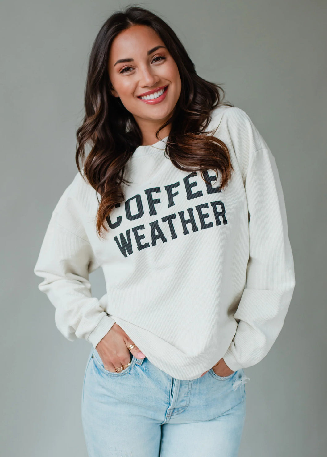 The Coffee Weather Ribbed Pullover