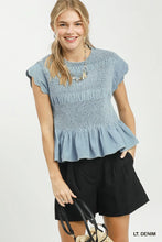 Load image into Gallery viewer, The Smocked Peplum Top
