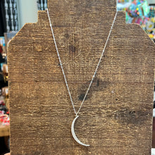 Load image into Gallery viewer, Silver Half Moon Necklace
