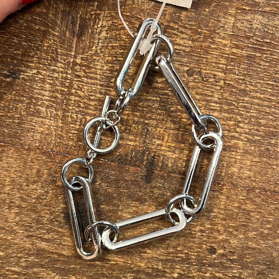 The Silver Paperclip Bracelet