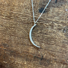 Load image into Gallery viewer, Silver Half Moon Necklace
