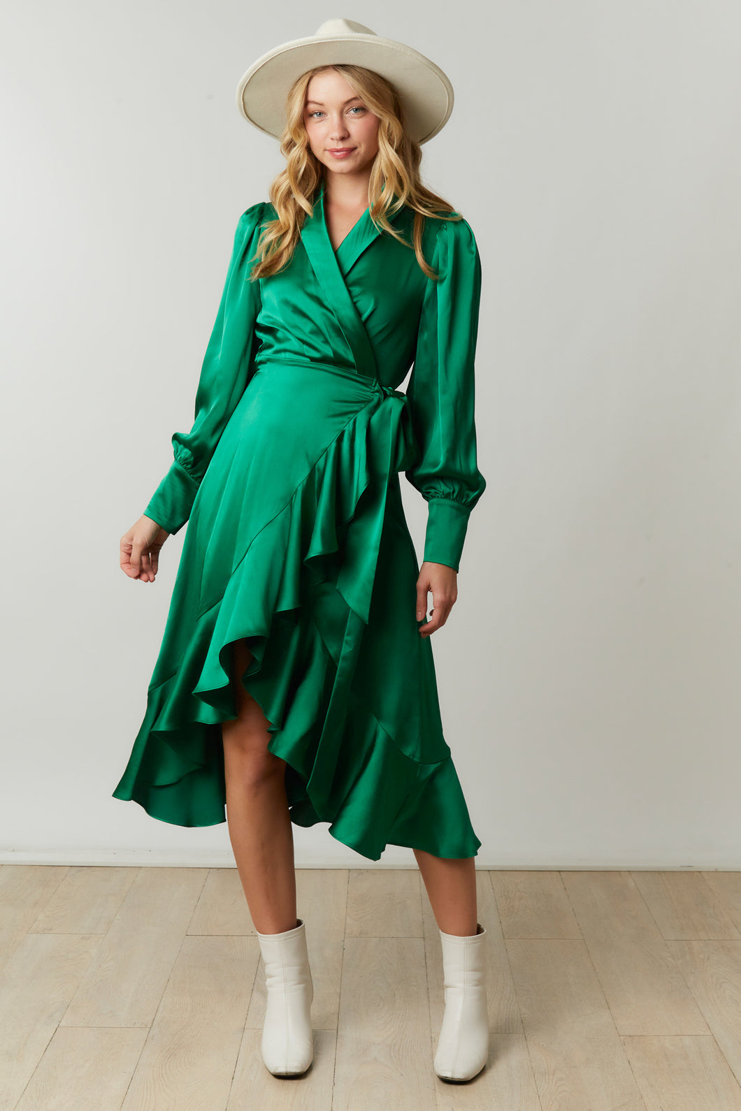 The Kelly Jane Midi Wrap Dress