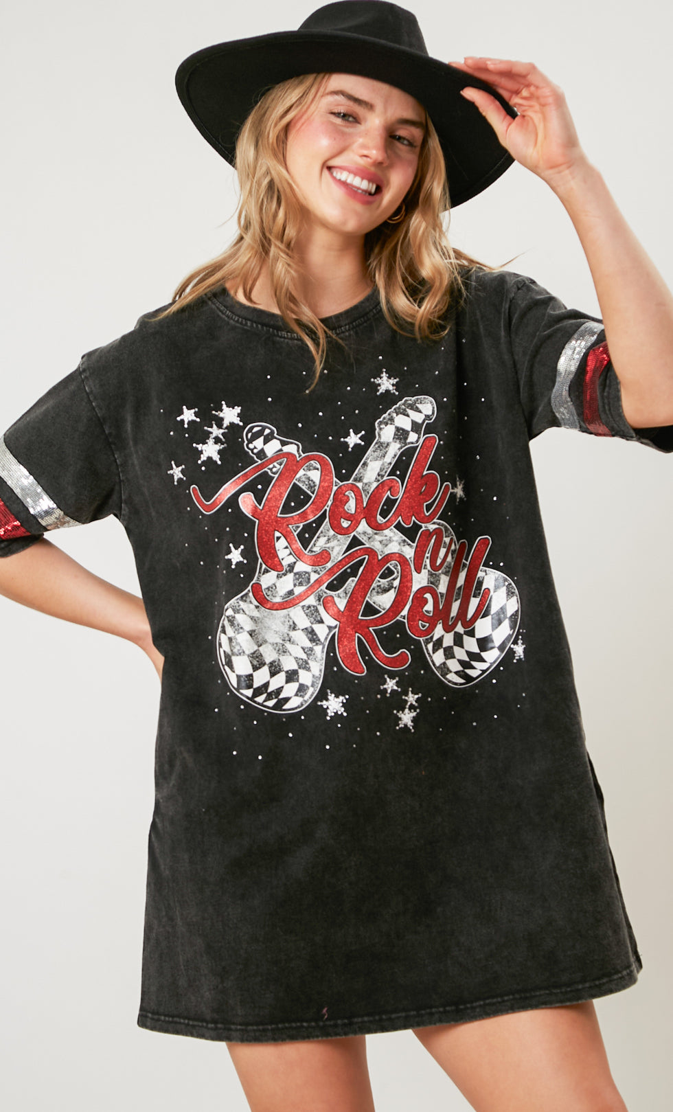 rock n roll t shirt dress Rock N Roll Mineral Wash T-Shirt Dress