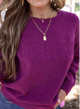 Load image into Gallery viewer, The GRATEFUL Embossed Sweater
