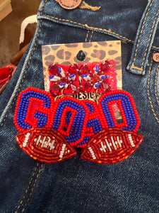 The GO Football Earrings