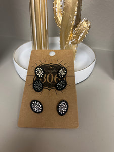 3 pk  Stud Earrings