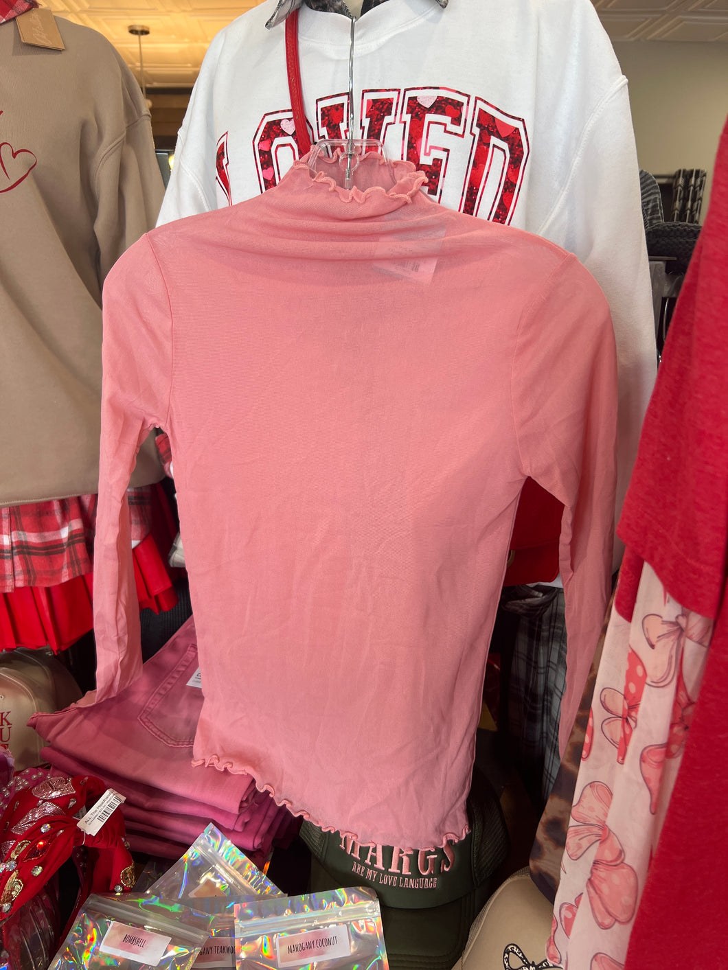 The Pink Mesh Top