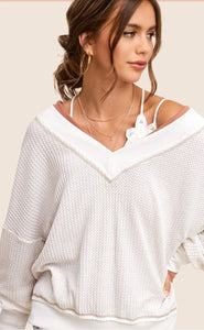 The Holly Waffle Top