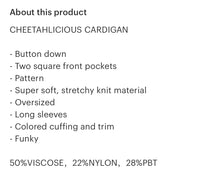Load image into Gallery viewer, The Cheetahlicious Cardigan
