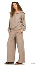 Load image into Gallery viewer, The Ribbed Wide Leg Pant Set
