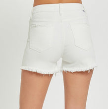 Load image into Gallery viewer, RISEN HR Tummy Control Frey Hem White Short
