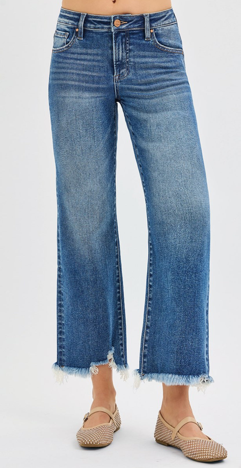 RISEN MR Straight Crop Denim