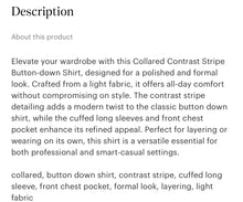 Load image into Gallery viewer, The Stripes Button Up
