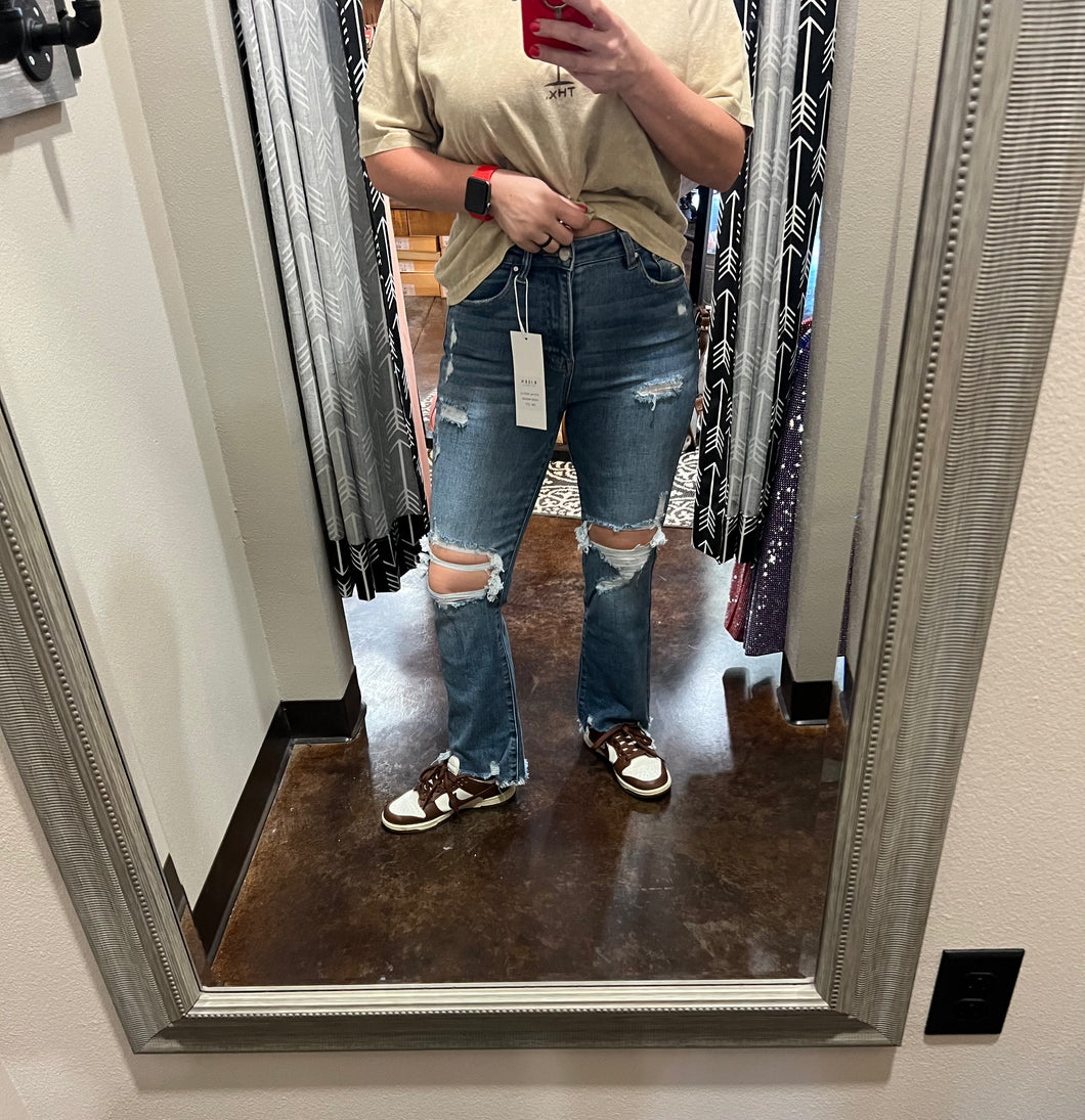 RISEN HR CROP FLARE Jean