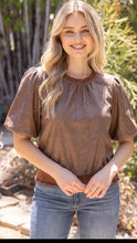 Load image into Gallery viewer, Banded Faux Leather Top
