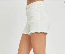 Load image into Gallery viewer, RISEN HR Tummy Control Frey Hem White Short
