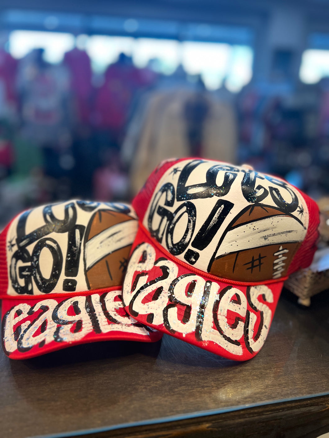 The Handpainted Hog/Eagles Hat