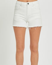 Load image into Gallery viewer, RISEN HR Tummy Control Frey Hem White Short
