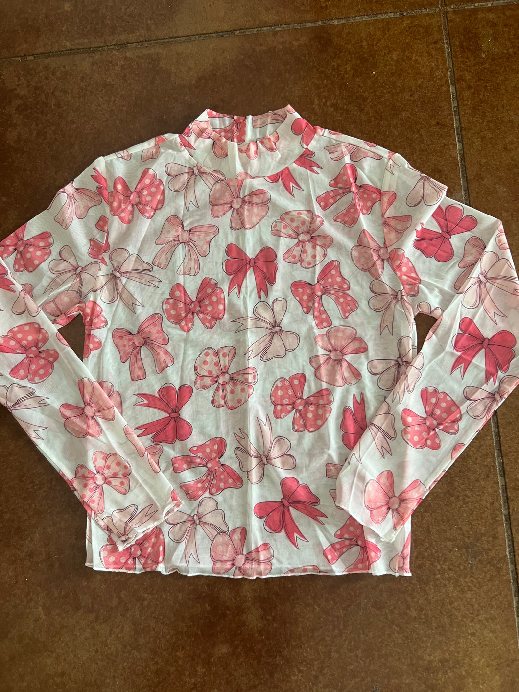 The Bow Mesh O/S Top