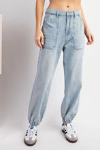 Load image into Gallery viewer, Mineral Washed Denim Jogger
