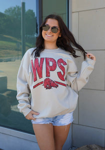 WPS Sand Vintage Logo Sweatshirt
