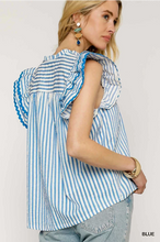 Load image into Gallery viewer, The Blue Stripe Flutter Tank
