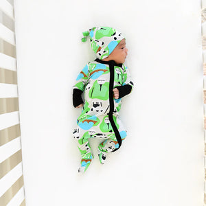 Newborn Ruffle Zippees