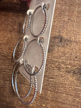 Load image into Gallery viewer, Set of 3 Rhinestone Hoops
