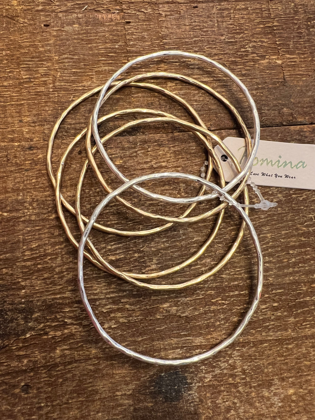 Mixed Metal Bangle Set