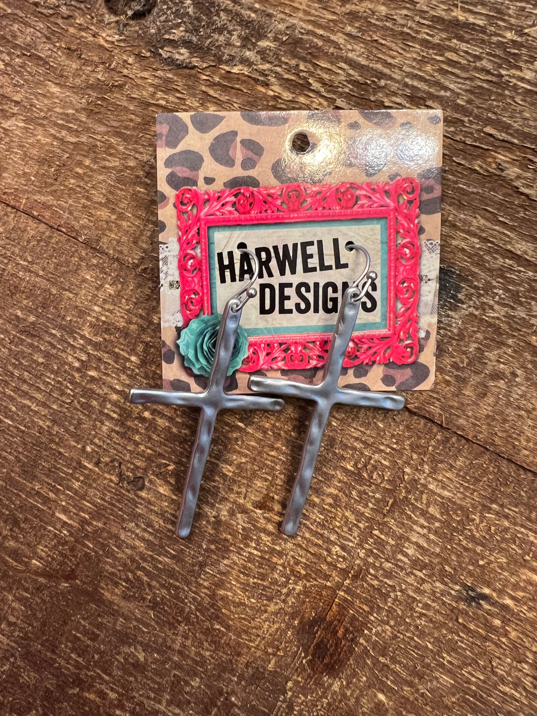 The Hammered Cross Earring