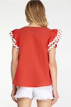 Load image into Gallery viewer, The Ric Rac Ruffle Tank
