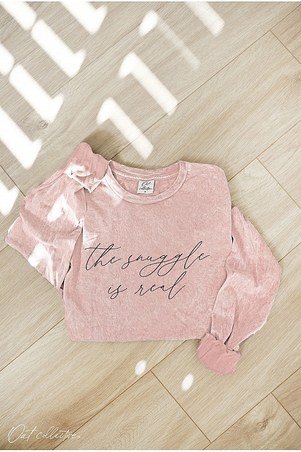 The Snuggle Mineral Wash Long Sleeve Tee