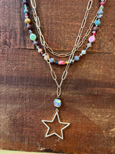 Load image into Gallery viewer, The Beaded Layer Star Necklace
