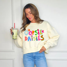 Load image into Gallery viewer, Oopsie Daisies Crop Sweatshirt
