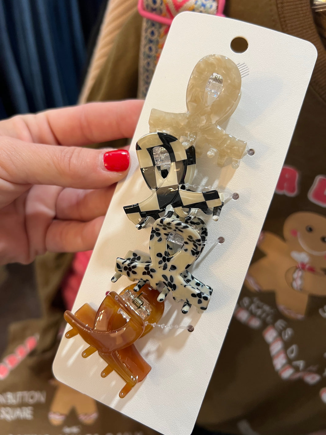 4 Pack Hair Clips