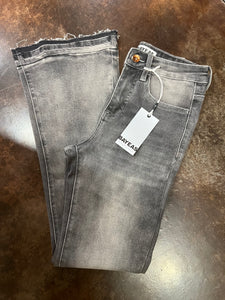 BAYEA'S Vintage Grey Flare Denim