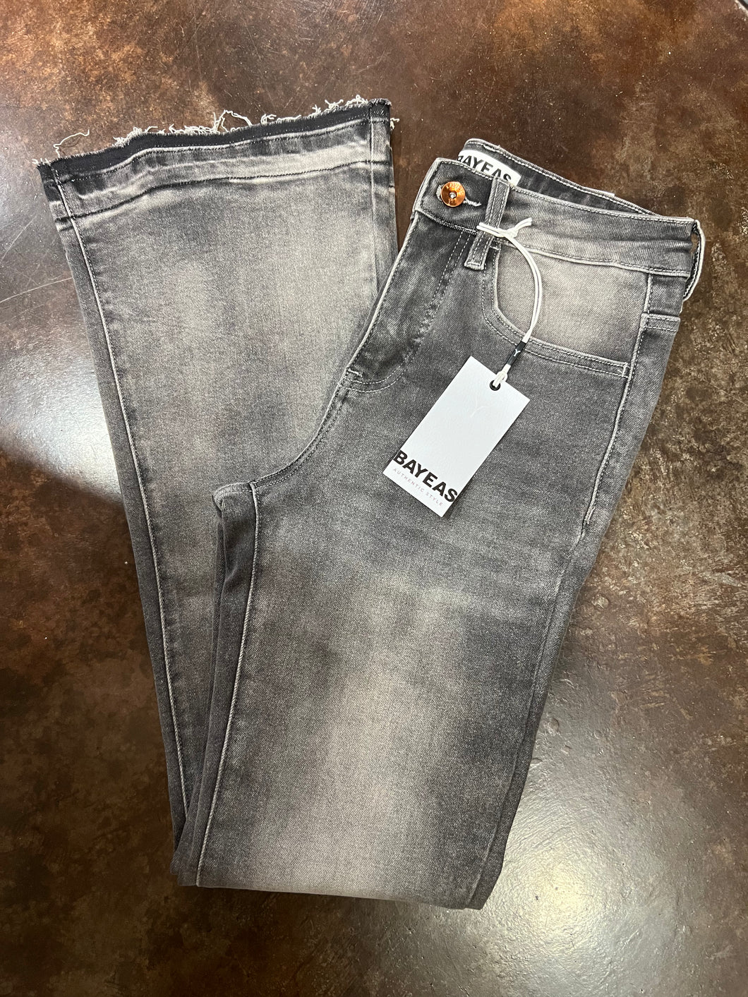 BAYEA'S Vintage Grey Flare Denim