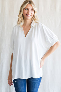 The Puff Sleeve Simple Top