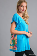Load image into Gallery viewer, The Aqua Linen Blend Top
