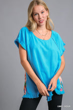 Load image into Gallery viewer, The Aqua Linen Blend Top
