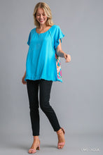 Load image into Gallery viewer, The Aqua Linen Blend Top
