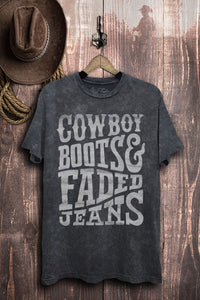 The Cowboy Boots and Faded Jeans Tee